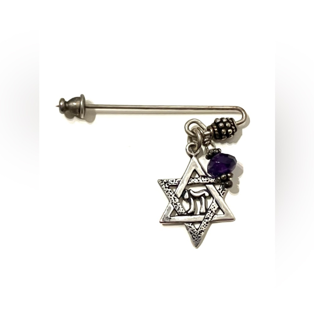 Sterling Silver Star of David Stick Pin